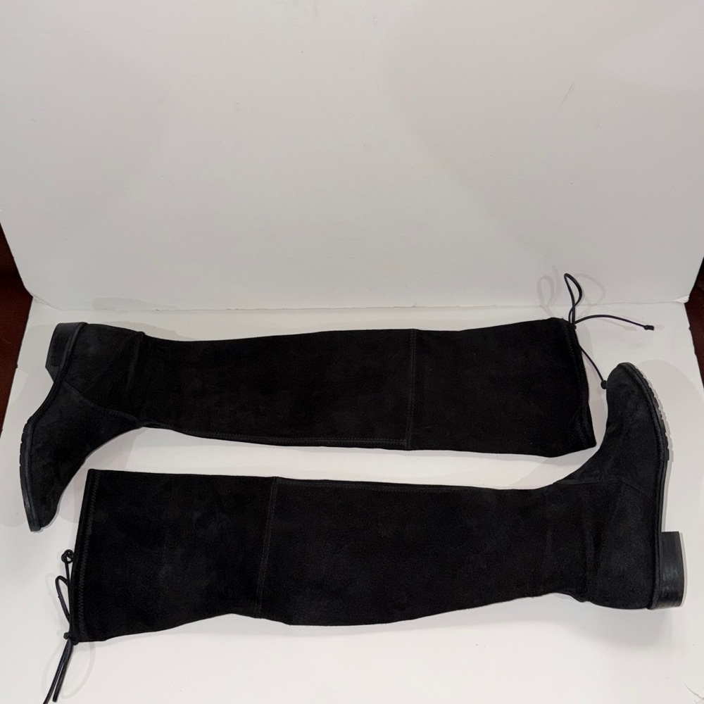 ‼️ Stuart Weitzman Black Suede Leather Over The Knees Boots